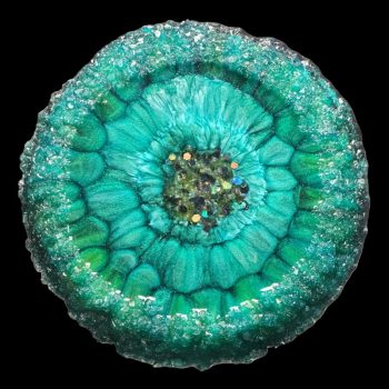Green Turquoise Crystal Edge Vanity Tray