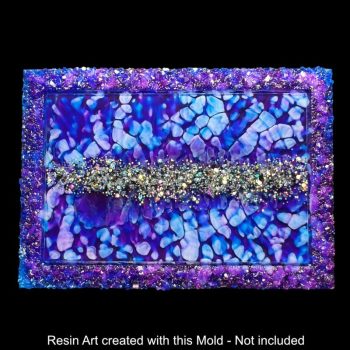 Crystal Edge Vanity Tray by Crystal Resin Art
