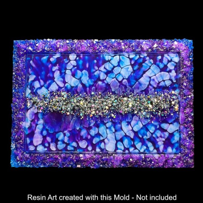 Crystal Edge Vanity Tray by Crystal Resin Art