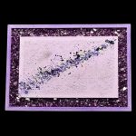 Purple Eco Resin Vanity Tray with Glass Border