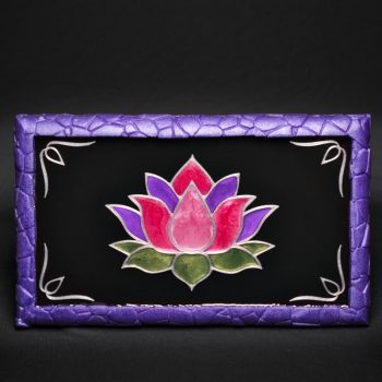 Lotus Blossom Stone Edge Vanity Tray