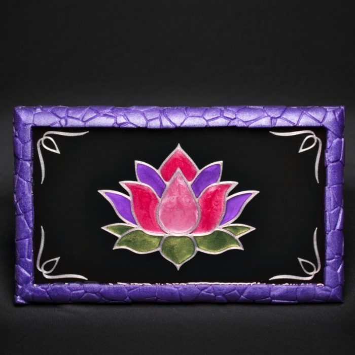 Lotus Blossom Stone Edge Vanity Tray
