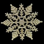 Gold Glitter Snowflake Inserts