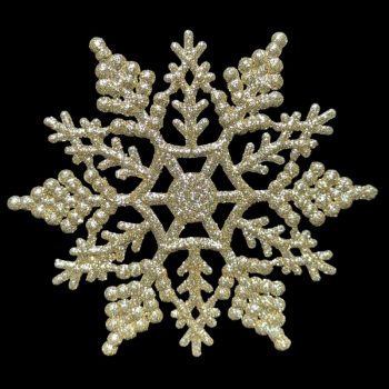 Gold Glitter Snowflake Inserts