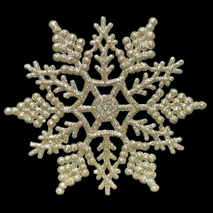 Gold Glitter Snowflake Inserts