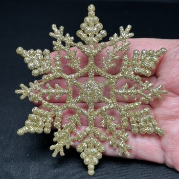 Gold Glitter Snowflake Inserts