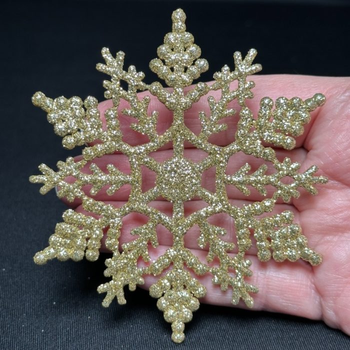 Gold Glitter Snowflake Inserts