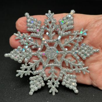 Silver Glitter Snowflake Inserts