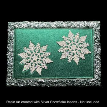 Silver Glitter Snowflake Inserts