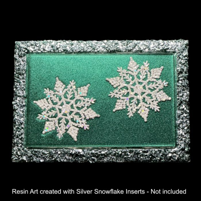 Silver Glitter Snowflake Inserts