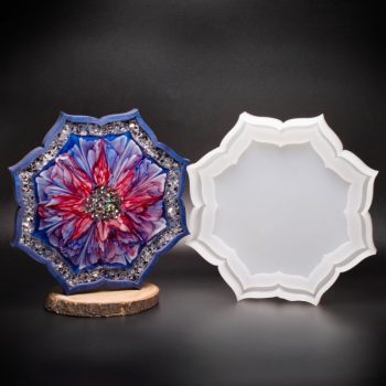 8 inch Glossy Flower Border Tray Mold