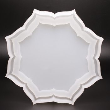 8 inch Glossy Flower Border Tray Mold
