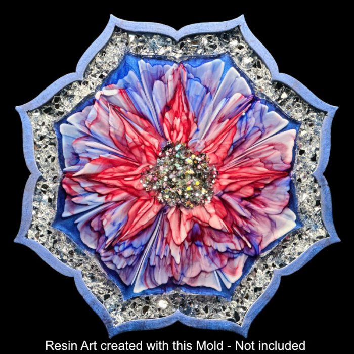 8 inch Glossy Flower Border Tray Mold
