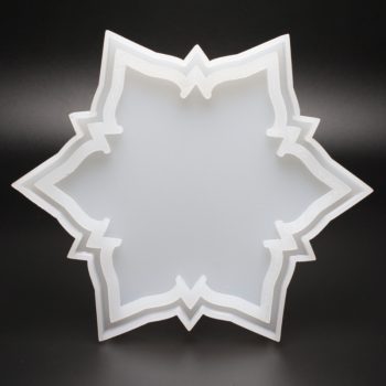 7 inch Glossy Flower Border Tray Mold