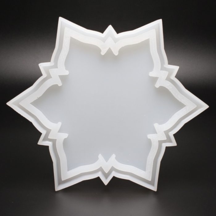 7 inch Glossy Flower Border Tray Mold