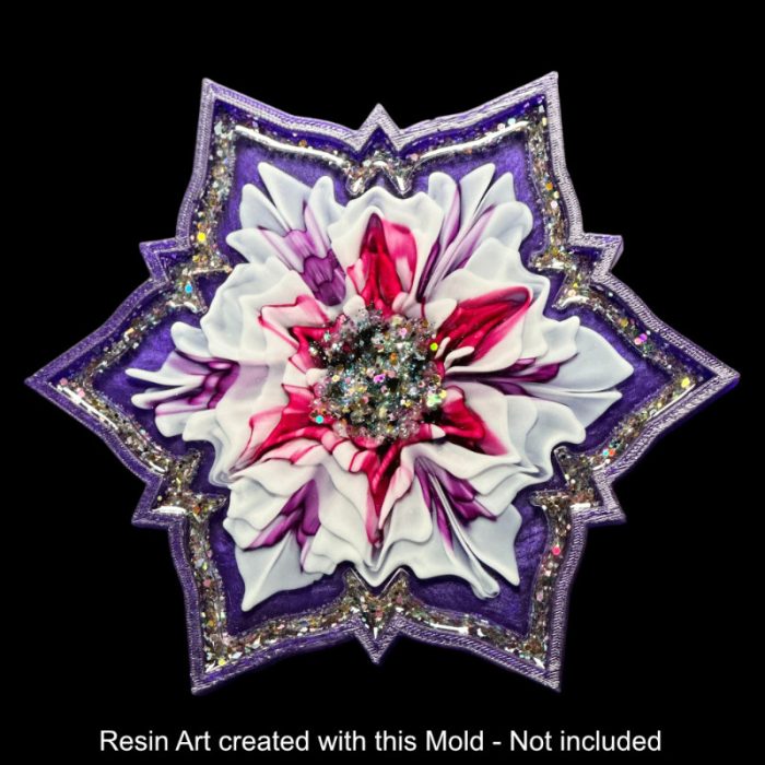 7 inch Glossy Flower Border Tray Mold
