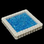 Blue Opal Double Crystal Gem Edge Trinket Dish