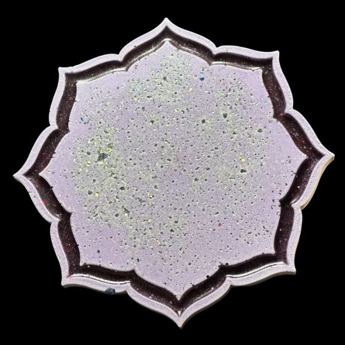 Pink Eco Resin Flower Vanity Tray