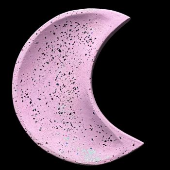 Lilac Eco Resin Half Moon Trinket Dish