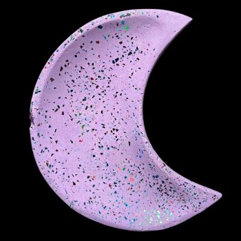 Purple Eco Resin Half Moon Trinket Dish