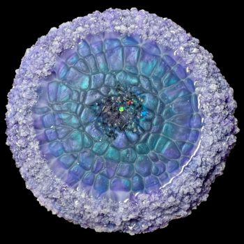 Abalone Larimar Crystal Edge Vanity Tray