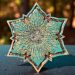 Dragon Scale Resin Pour in our Glossy Flower Border Tray Mold