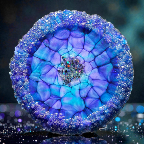 Drizzle Bloom Take 2 in our Crystal Edge Round Mold