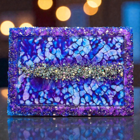 Stained Glass Cells Resin Tutorial in our Crystal Edge Vanity Tray Mold