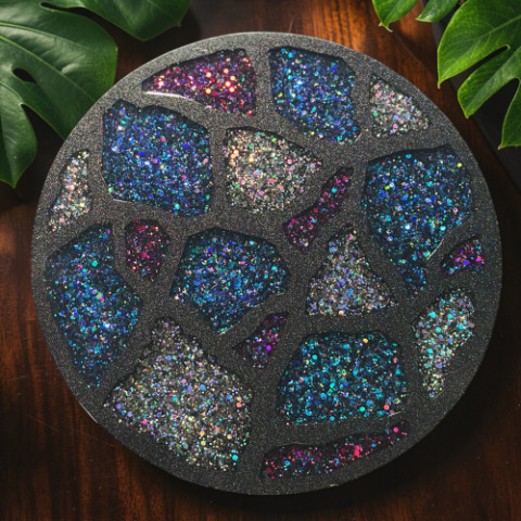 Glitter Geode Lazy Susan Tutorial using Bond Craftor Resins