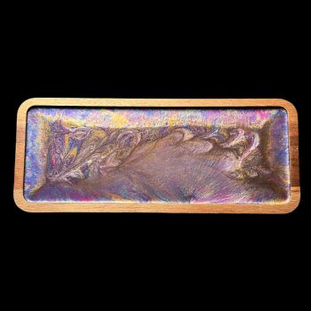 Bronze Shimmer Wood Vanity Tray