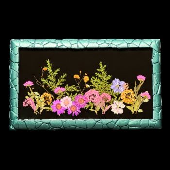 Pressed Flowers Stone Edge Vanity Tray