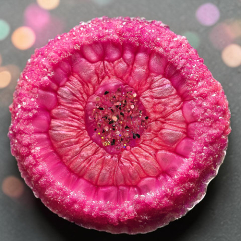 Magenta Shimmer Resin Tutorial in our Crystal Edge Round Mold